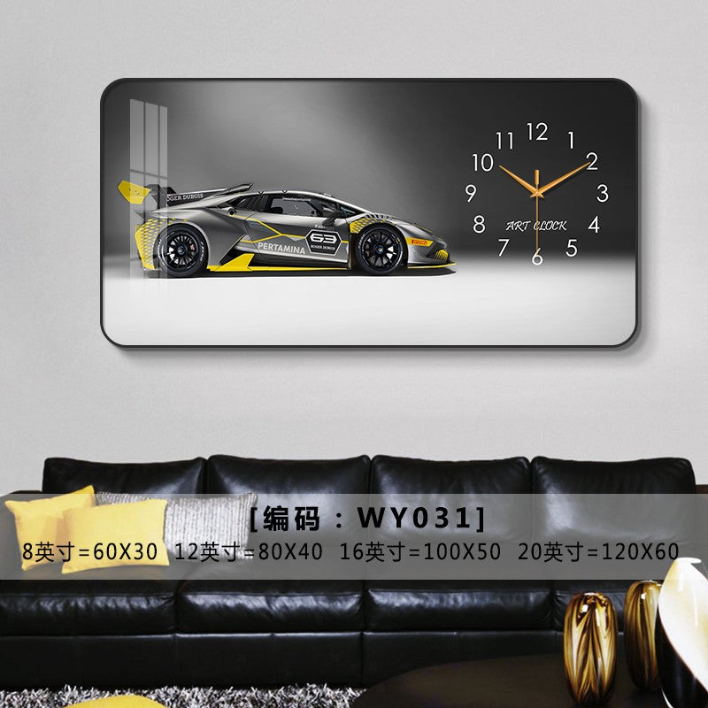 Car Clock Living Room Creative E-sports Room Silent Clock Auto Repair Beauty Shop Personality Art Decorative Painting Wall Clock