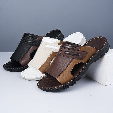 Men's sports shoes, summer casual shoes, beach sandals, slippers, outdoor walking, comfortable, leather, fashionable, lightweigh