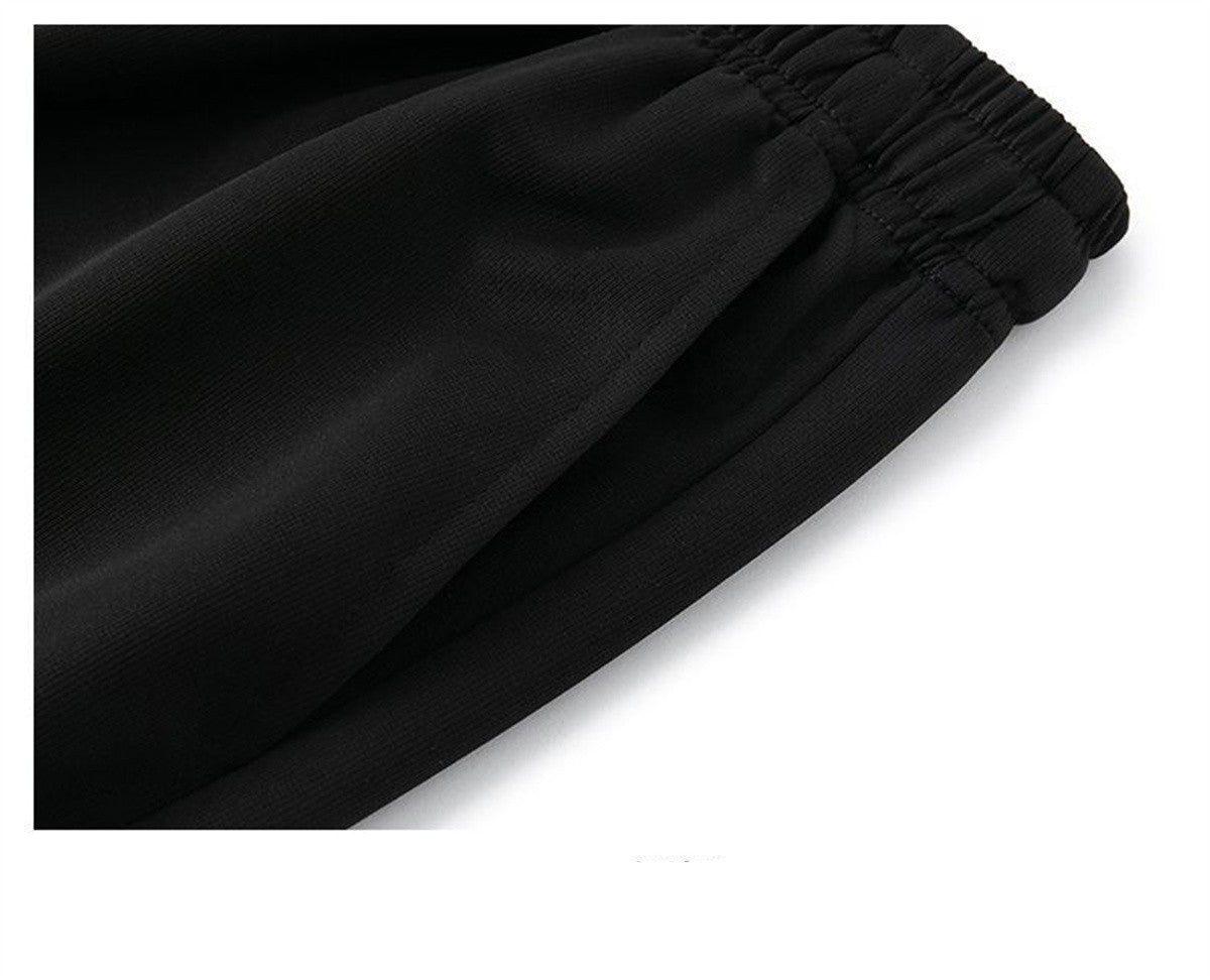 Black Straight Pants for Men's Summer Wide Leg Pants Casual Harajuku Student Pants High Street Trousers Gray Cool Sweatpants
