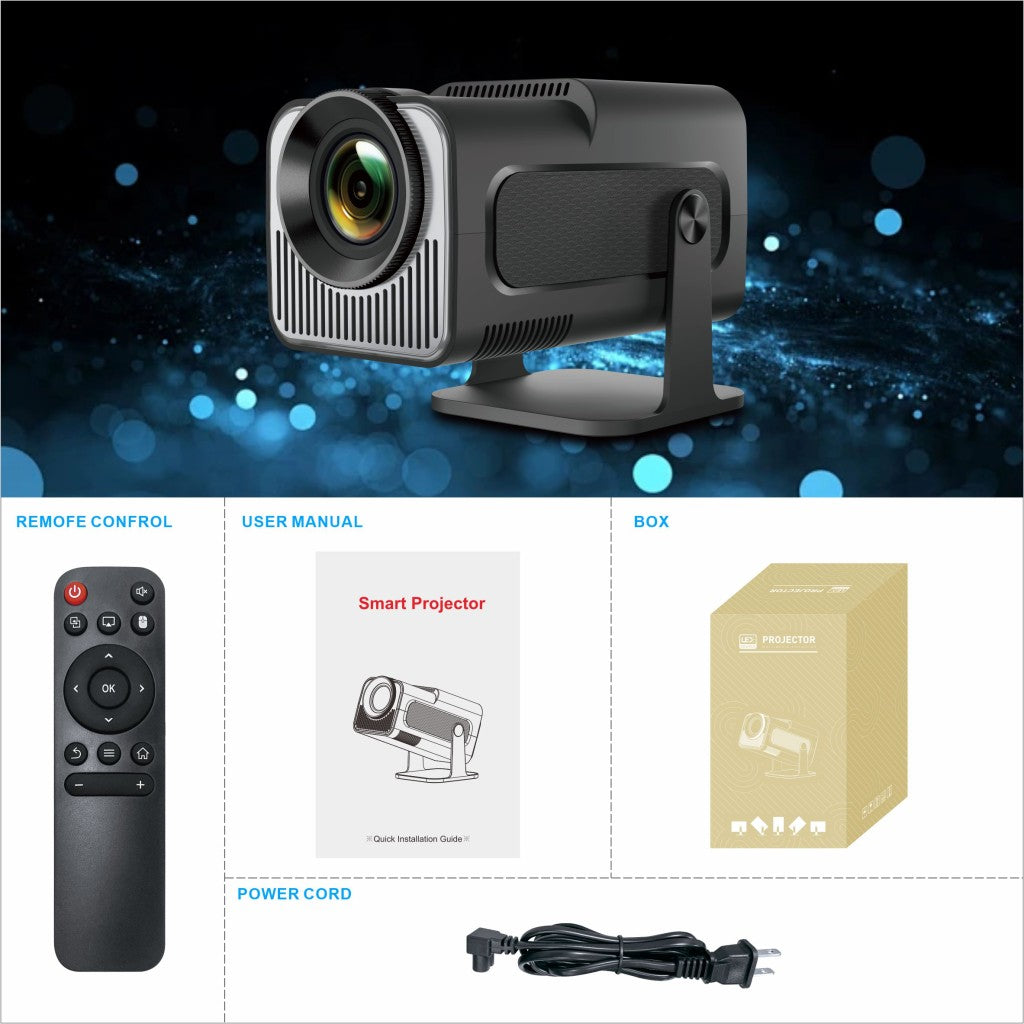 Salange HY320 MINI Android 11.0 Projector LED Beamer Home Cinema 300ANSI 720P WIFI Smart TV HD 1080P 4K Movie