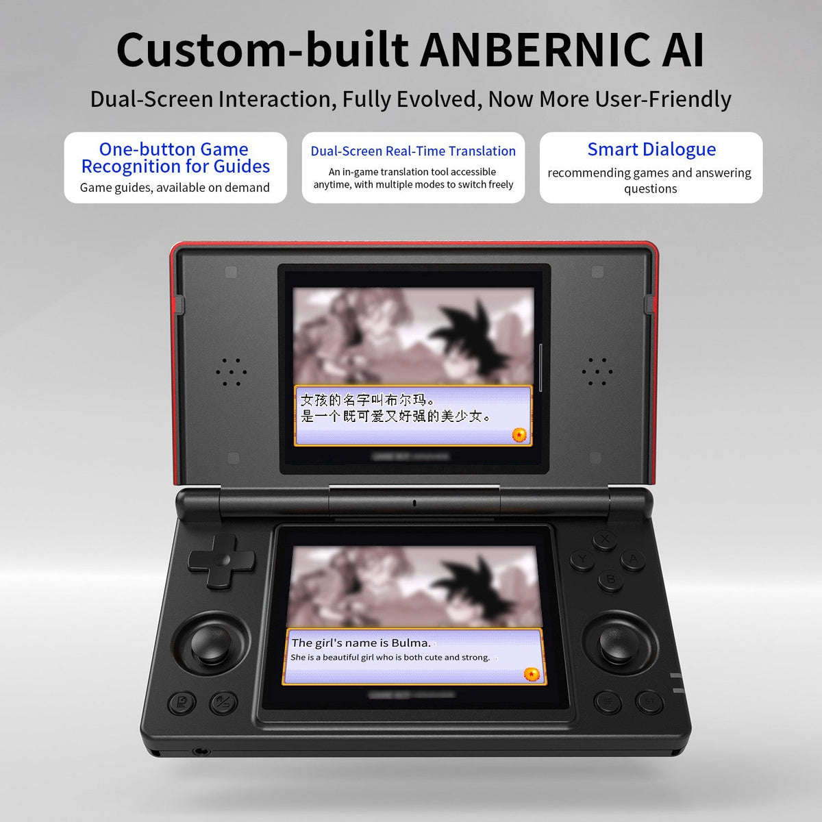 Anbernic RG DS Video Game Console Dual 4.0” IPS Screen Android 14 Support Dual Application On Split Screens & Hall  PSP Gifts