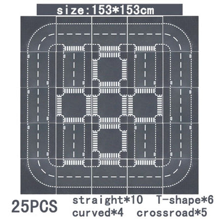 City Road Street Baseplate Straight Crossroad Curve T-Junction Building Blocks Base Plate 32*32 Compatible All Brands City