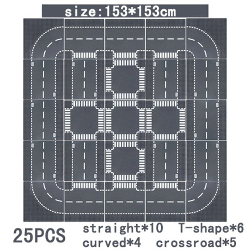 City Road Street Baseplate Straight Crossroad Curve T-Junction Building Blocks Base Plate 32*32 Compatible All Brands City
