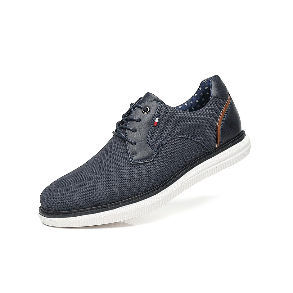 BHKH 2025 Genuine Leather Dress Shoes Comfy Men Casual Shoes Smart Business Work Office Lace-up Men Shoes