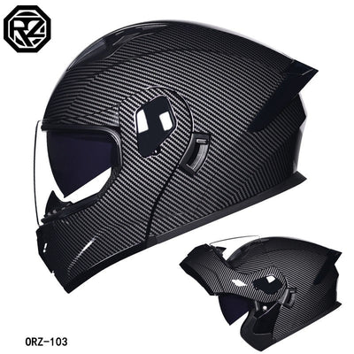 ORZ's latest high-quality motorcycle modular flip helmet ABS material dual lens full helmet DOT batch