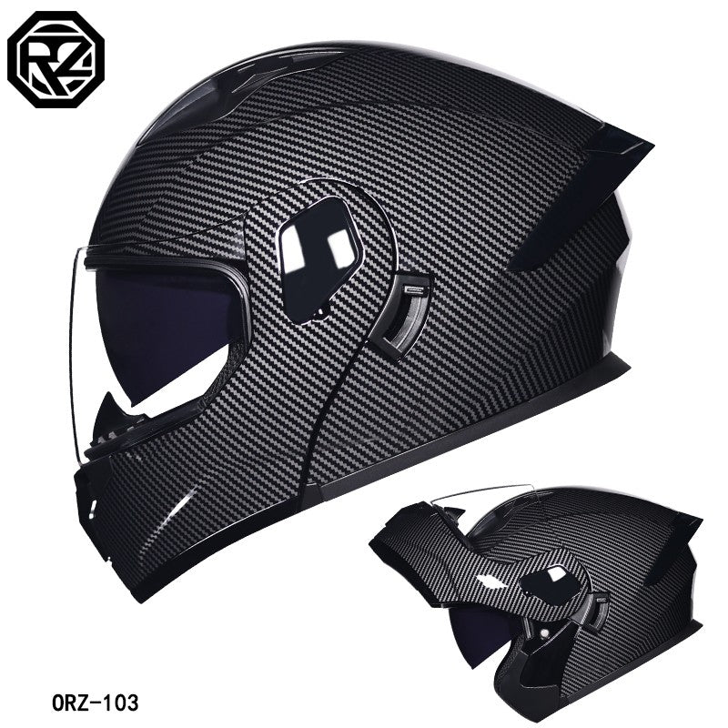 ORZ's latest high-quality motorcycle modular flip helmet ABS material dual lens full helmet DOT batch