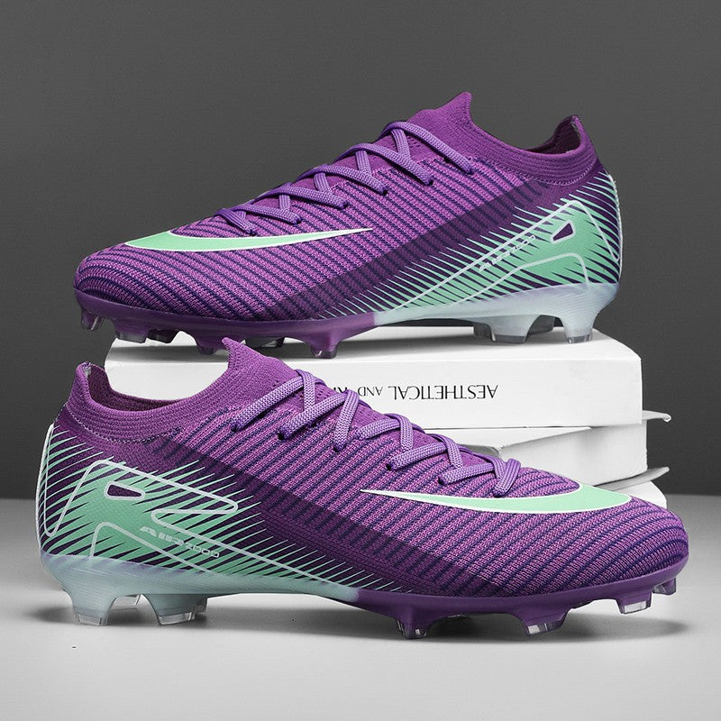 New Men Football Boots Cleats Grass Adult Soccer Shoes Ankle Sport Training Outdoor Ultralight Non-Slip Futsal Comfortable