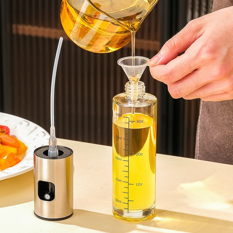 Household oil Spray Bottle Barbecue Cooking Olive oil Sprayer Plastic Baking oil Spray Empty Bottle Vinegar Bottle Or oil Brush