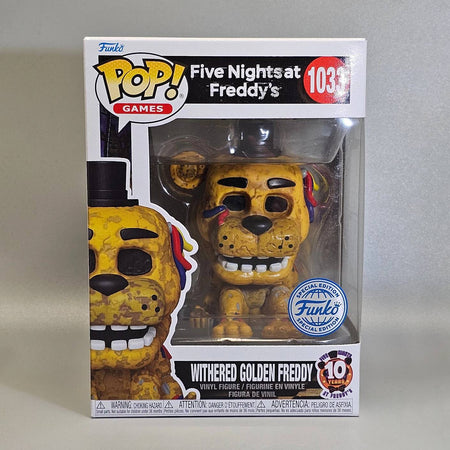 Withered Golden Freddy 1033 Figures FUNKO POP Five Nights at Freddy's 3.9inch Vinyl Figure Collectible Limited Edition Toy Gift