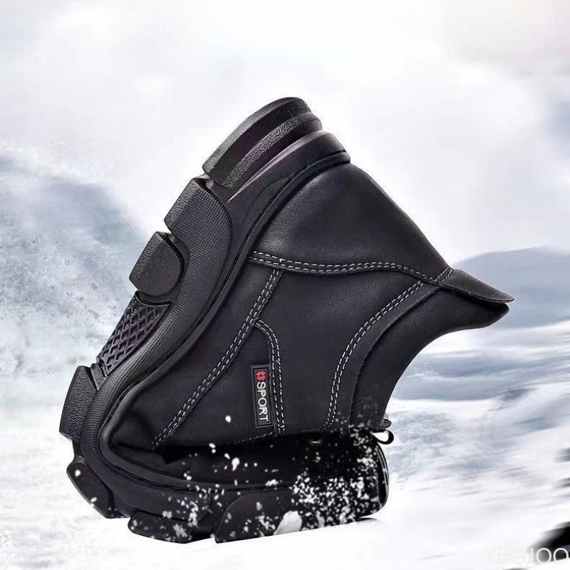 New winter cotton shoes men's velvet thickened warm snow boots casual shoes soft-soled non-slip cotton shoes outdoor sports