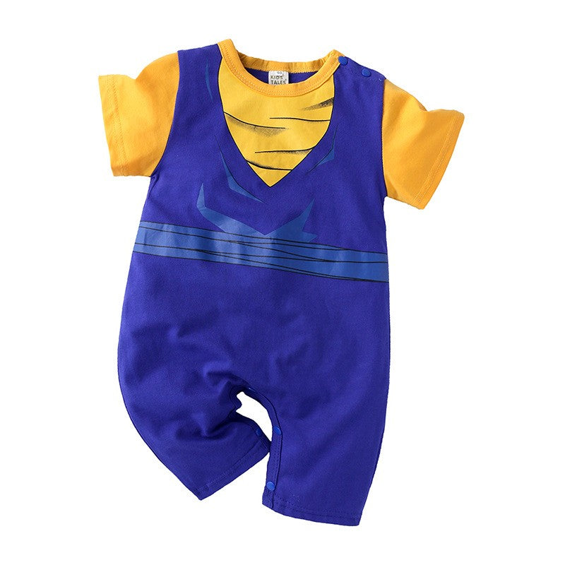 0-2 Years Old Children's Cartoon One-piece Baby Role Play Short-sleeved Romper Kids Cotton Clothes Baby Girl and Boy Clothes