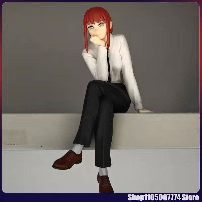 Chainsaw Man Figure Makima Anime 14cm Noodle Stopper Figure Model Toys For Girl Birthday Gifts Dropshipping