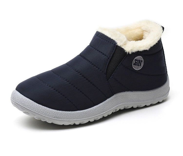 Women Boots Waterproof Winter Boots Fur Shoes Women Slip On Ankle Boots Snow Botas Mujer 2025 Winter Shoes Couple Short Boot