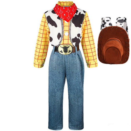 Cosplay Story Woody Costume Sets Cowboy Christmas Dress Unisex Sheriff's Halloween Carnival Dress Up Party Toy Stage Performance