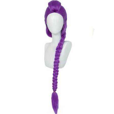 Ladies and gentlemen, Demon Hunter role-playing wig, anime costume synthetic wig purple braid accessories and props,  role-playi