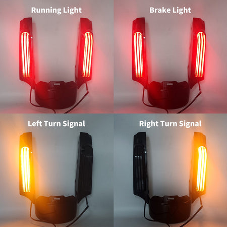 Motorcycle Rear Fender System Extension LED Fascia Set For Harley Touring 2009-2024 CVO Road Street Glide FLHR Ultra Limited