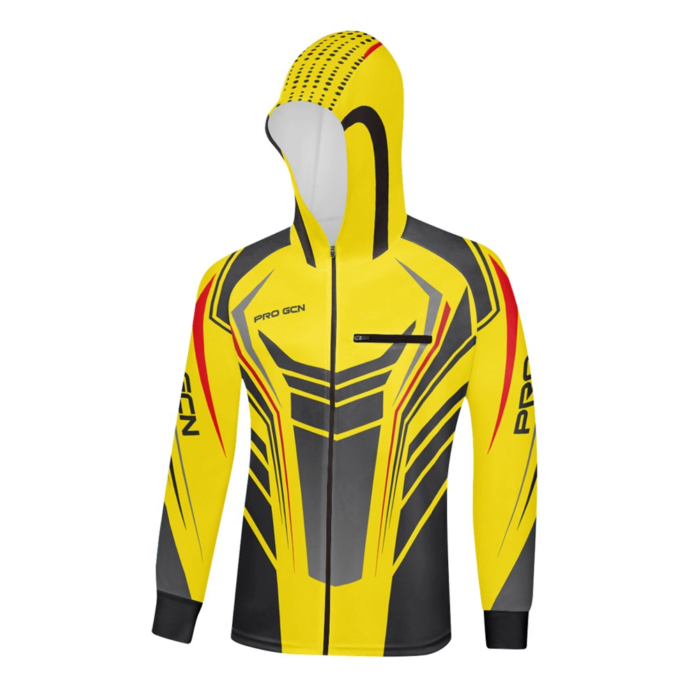 Hooded Fishing Jerseys Quick Drying Sun Protection Fishing Shirts Breathable Men Long Sleeve Fishing Clothing