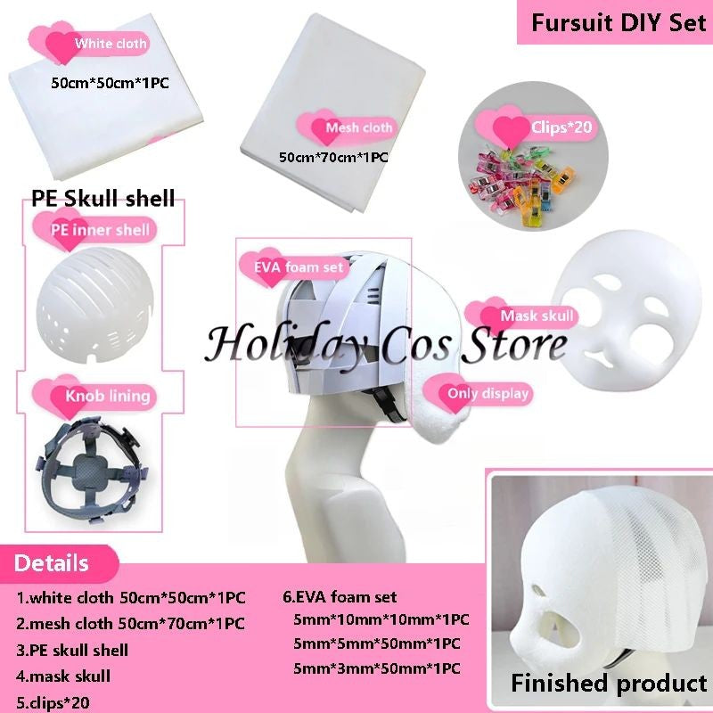 Fursuit Kigurumi Head Base DIY Foam Animal Skull Furry Cosplay Headwear Costume Halloween Carnival Accessories