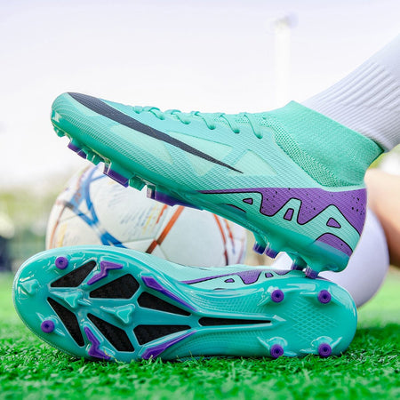 New Men High-top Football Boots Grass Cleats Non-Slip Soccer Shoes Futsal Sneakers High-quality Match Indoor Hot-selling Outdoor