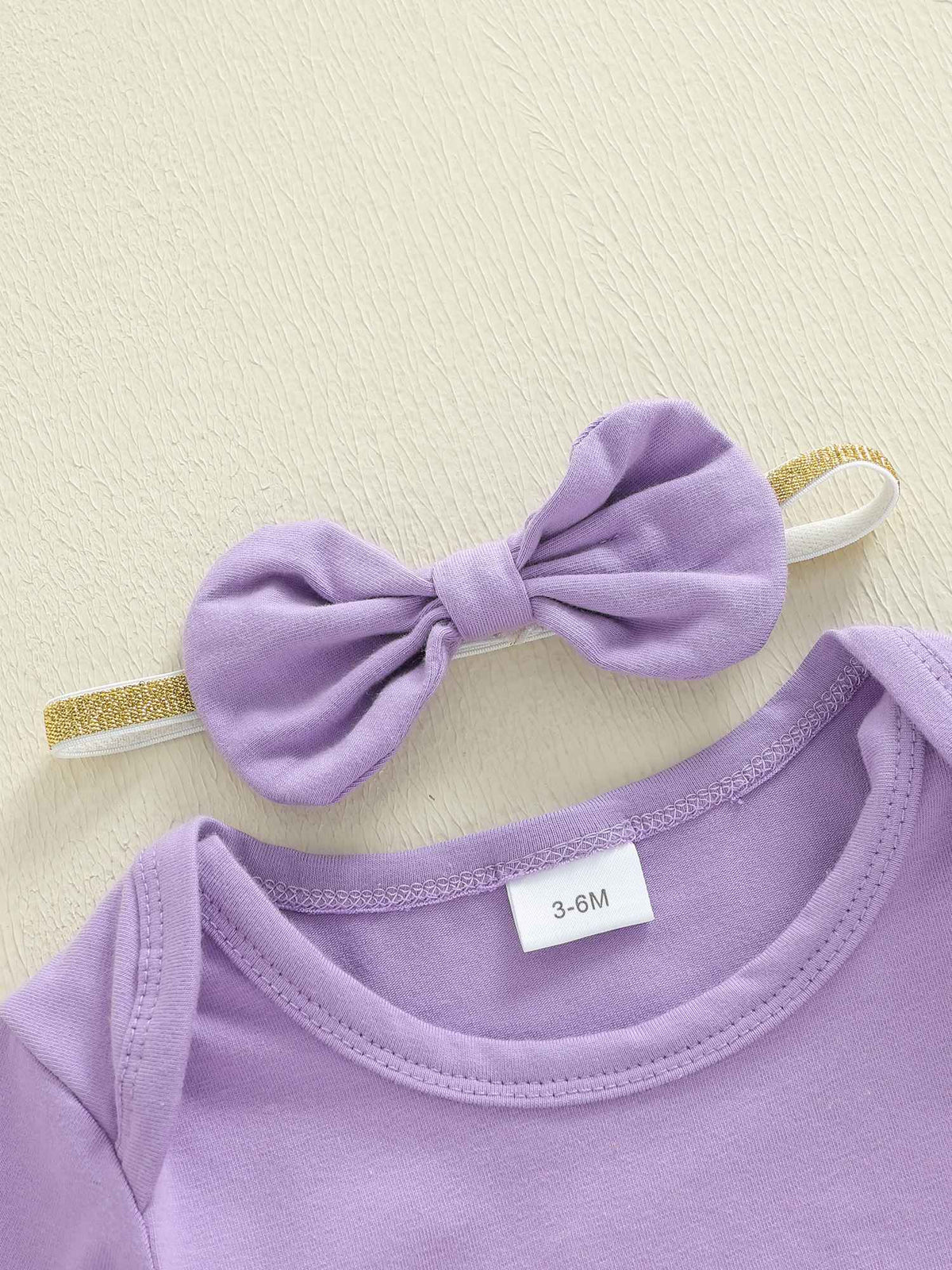 Suefunskry Baby Girl Mardi Gras Themed Romper Letter Crown Embroidery Long Sleeve Round Neck Jumpsuit with Bow Headband