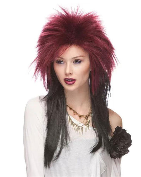 New Kill Matt Long Straight Hair Synthetic Wig Chemical Fiber Fluffy Punk Rock Style for Halloween Party