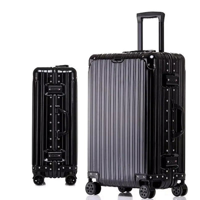100% Aluminum-magnesium Alloy Travel Suitcase High Quality Rolling Luggage 20/24/26/29'' Trolley Luggage Carry-On Cabin Suitcase