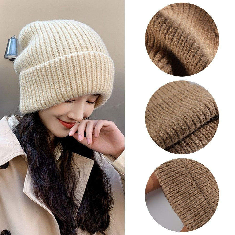 Fashion Winter Warm Hats for Women Casual Stacking Knitted Bonnet Caps Men Hats Solid Color Hip Hop Unisex Female Beanies