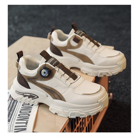 Autumn New Men's Sneakers Versatile High-Top Trendy Thick-Soled Running Shoes Casual Fashion Shoes Suitable for Outdoor Sports