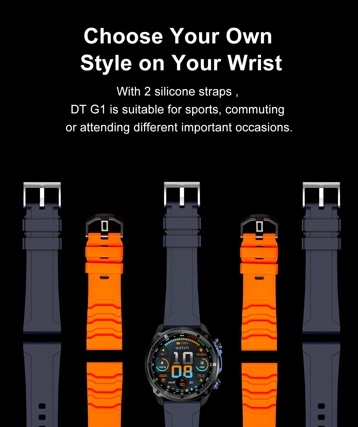 NEW 4GB Memory Video Player Smart Watch AMOLED With GPS Offline Maps Military Sports Smartwatch Men 30m Swim Waterproof Bracelet