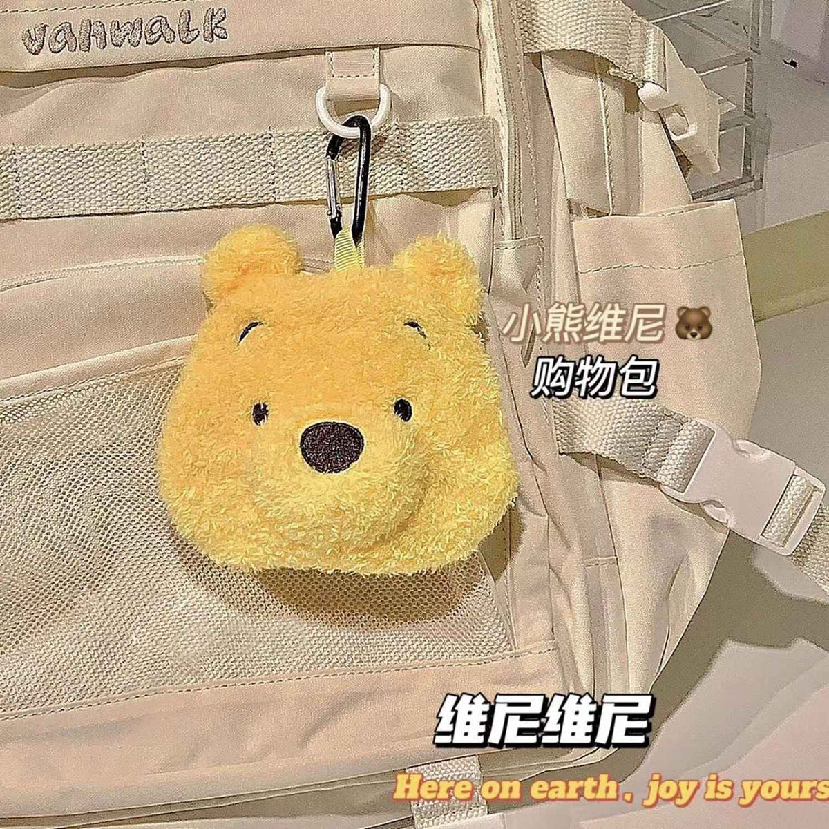 Disney Winnie the Pooh Foldable Shopping Bags Cartoon Cute Environmental Protection Bags for Travel Storage Bag Small Gift