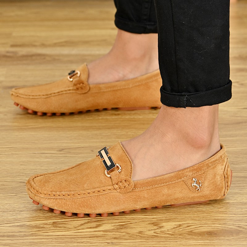 YRZL Loafers Men Big Size 48 Soft Driving Moccasins High Quality Flats Genuine Leather Shoes Men Slip-on Suede Loafers for Men