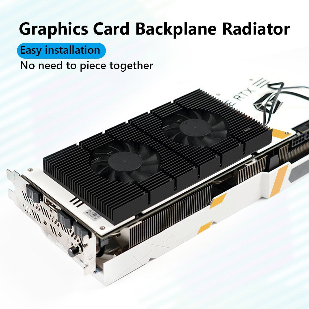 Aluminum GPU Backplane Radiator For RTX 3090 3080 3070 Series Graphics Card Backplate Memory VRAM Heatsink Cooling Fan PWM Cool