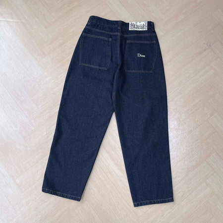 Dime Baggy Straight Leg Loose Casual Streetwear Skateboard Men's Jeans ENIM PANTS Washed Denim Long Short Hip Hop Style