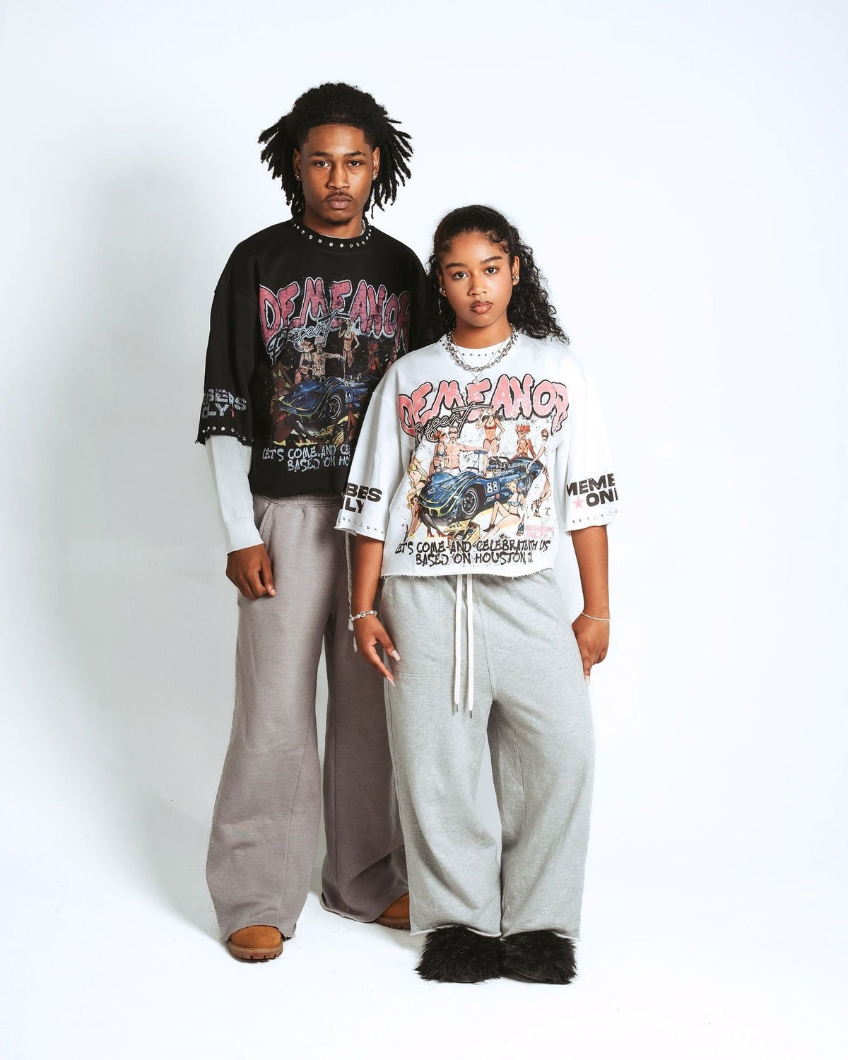 Womens Harajuku Klein Stone Embroidery Crop Tees Y2k Gothic Graphic Men Hip Hop Print Long Sleeves T Shirts Cotton Loose Tops