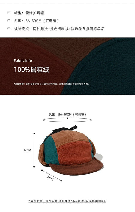 Windproof Thermal Fleece Winter Hat Five Panel Fisherman Style Cycling Outdoor Cold Weather Ear Protection for Winter Sports?