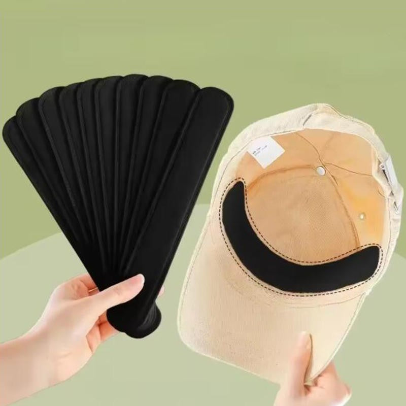 10/100pcs Hat Sweat Absorber Stickers Women Men Cotton Anti-dirt Sports Belt Cap Rim Invisible White Tape Hat Reducer Liner Pad