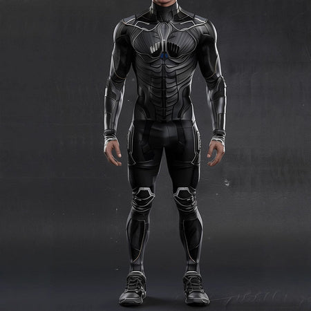 CyberPunk Futuristic Mechanical Armour Jumpsuit Cool Fighter Cosplay Bodysuit Steampunk Costume Halloween Party Shows Men Zentai
