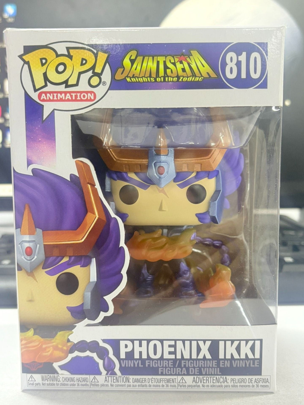 Funko Pop Saint Seiya Action Figure Cygnus Hyoga #808 Dragon Shiryu #807 Andromeda Shun #809 Phoenix Ikki #810 Vinyl Dolls Toys