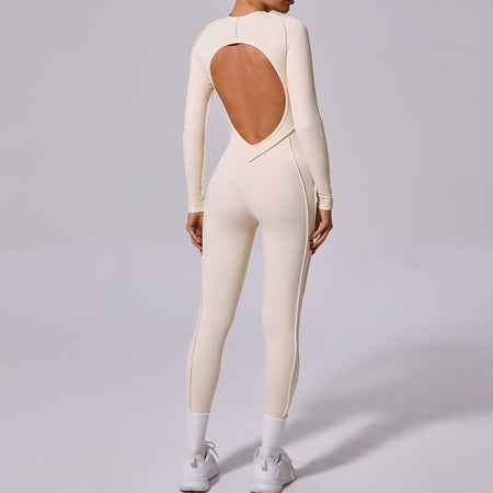 One-piece Yoga Jumpsuit Women Long Sleeved Set Quick Drying Yoga suit Gym Training Suit  Sportswear Bodysuits Women Fitness Set