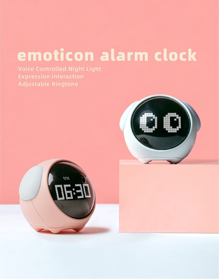 Child Alarm clock Digital Emotion Table Clock WIth Light Cute Cartoon Alarm Clock For Kids