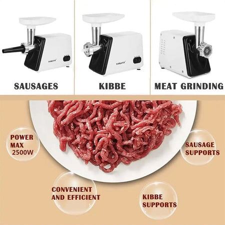 2500W Stainless Steel Kitchen Meat Grinders Business Home Dumpling Stuffing Vegetable Crusher Meat Mincer Stuffing Machine