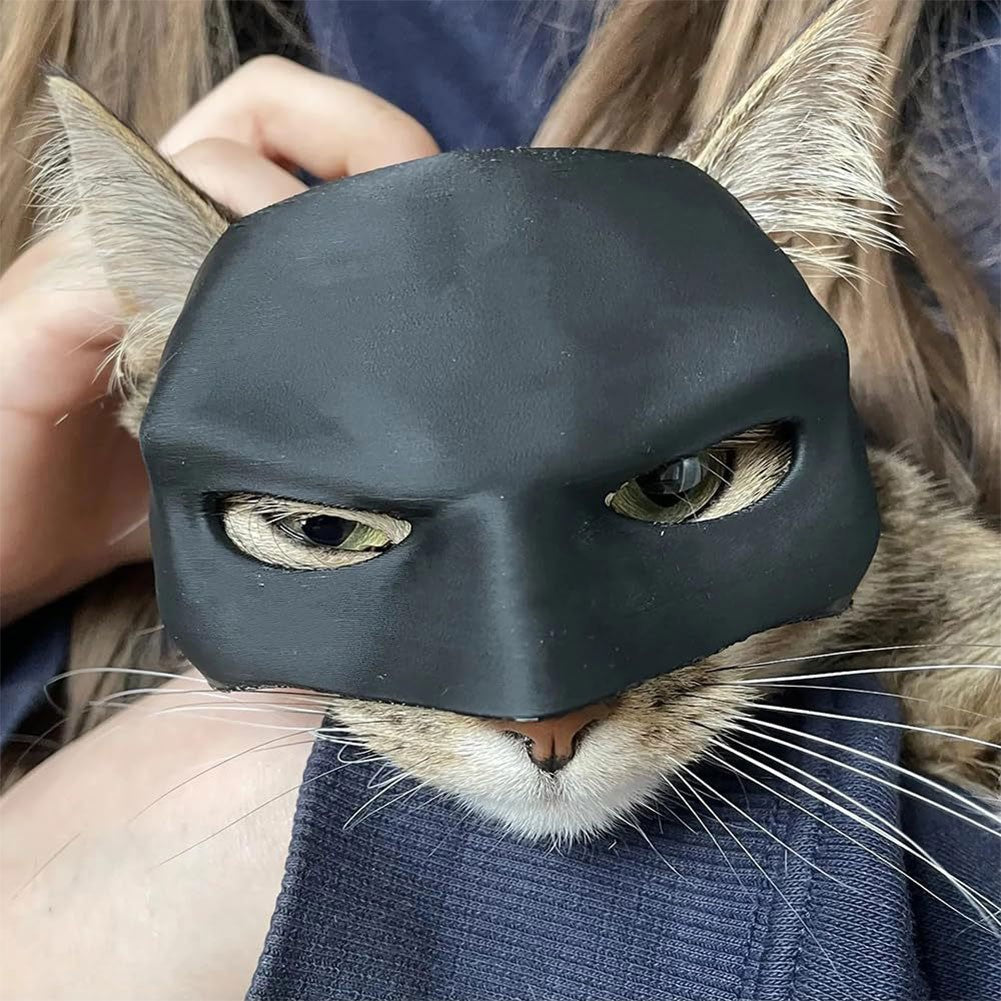 New Black Bat Cat Avenger Mask Cat Mask Avenger Mask Matte Cute Bat Mask Cool Superhero Pet Cat Dog Toy Halloween Atmosphere Pro