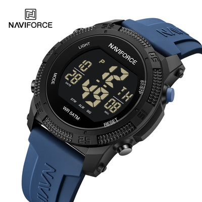 NAVIFORCE Brand Original Men Fashion Watch Water Resistant Personality Wristwatches Luxury Silicone Strap Electronic Clock 2024