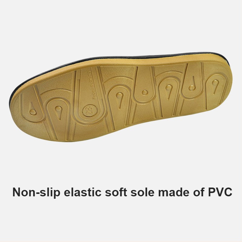 Big sizeGenuine Cow Leather Slippers Homes in indoor slipper Spring Autumn men women elderly non-slip casual single Slides shoes
