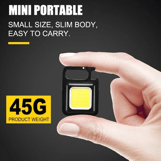 Mini LED Flashlight Keychain Multifunctional Portable COB Camping Lamps USB Charging Work Lights Outdoor Pocket Lamp With Magnet