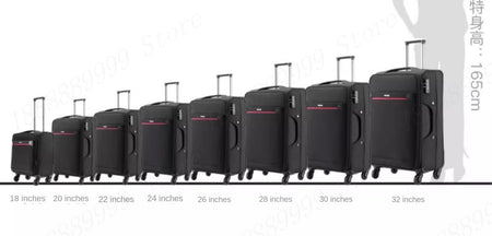 Oxford Cloth Suitcase 20/24/28/32-inch Large-Capacity Luggage Female Male Universal Wheel Business Travel Case