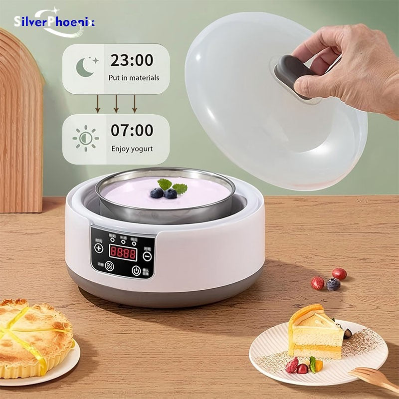 Automatic Yogurt Maker Constant Temperature Household Natto Maker Low Noise Multi-Function Yogurt Machine for Home Kitchen 1.2L