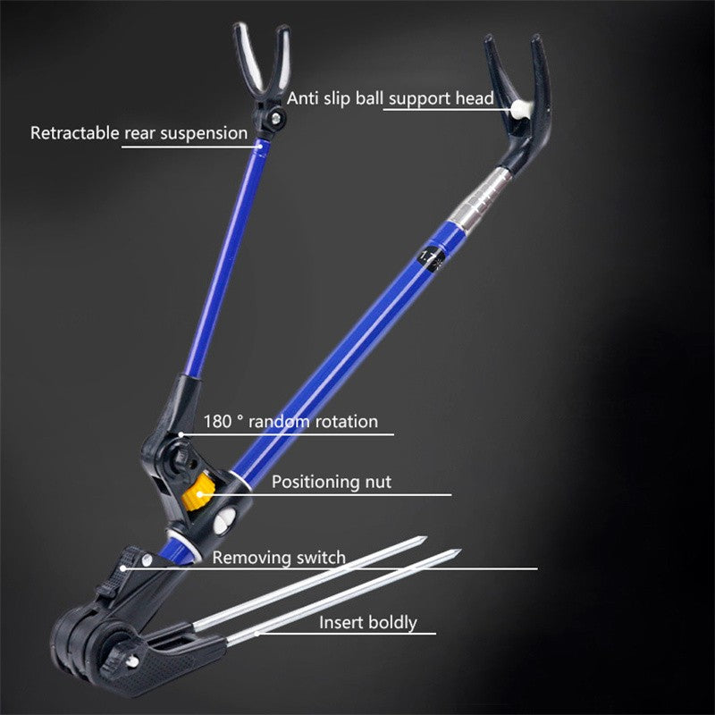 1.7M/2.1M/2.4M New Stainless Steel Thickened Telescopic Fishing Rod Bracket Fishing Rod Dual Purpose Bracket Fishing Rod Holder