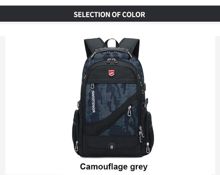 Brand Men's Backpack Anti-theft Waterproof 17inch Laptop Backpacks USB Charging Business Travel Backpack School Bag Male Mochila