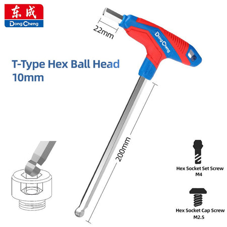 T-Handle Hex key allen wrench falt Ball/Flat head metric 2/2.5/3/4/5/6/8/10mm Home Auto Bike Repair Hand Tool Screwdriver